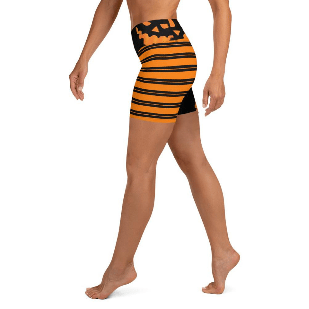 Two Patterned Halloween Yoga Shorts