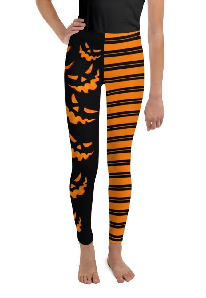 Two Patterned Halloween Youth Leggings