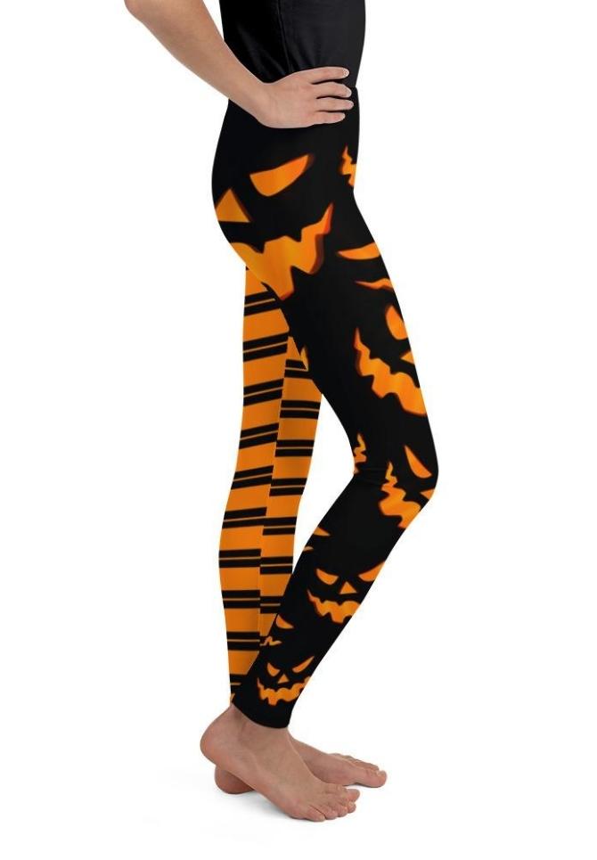 Two Patterned Halloween Youth Leggings
