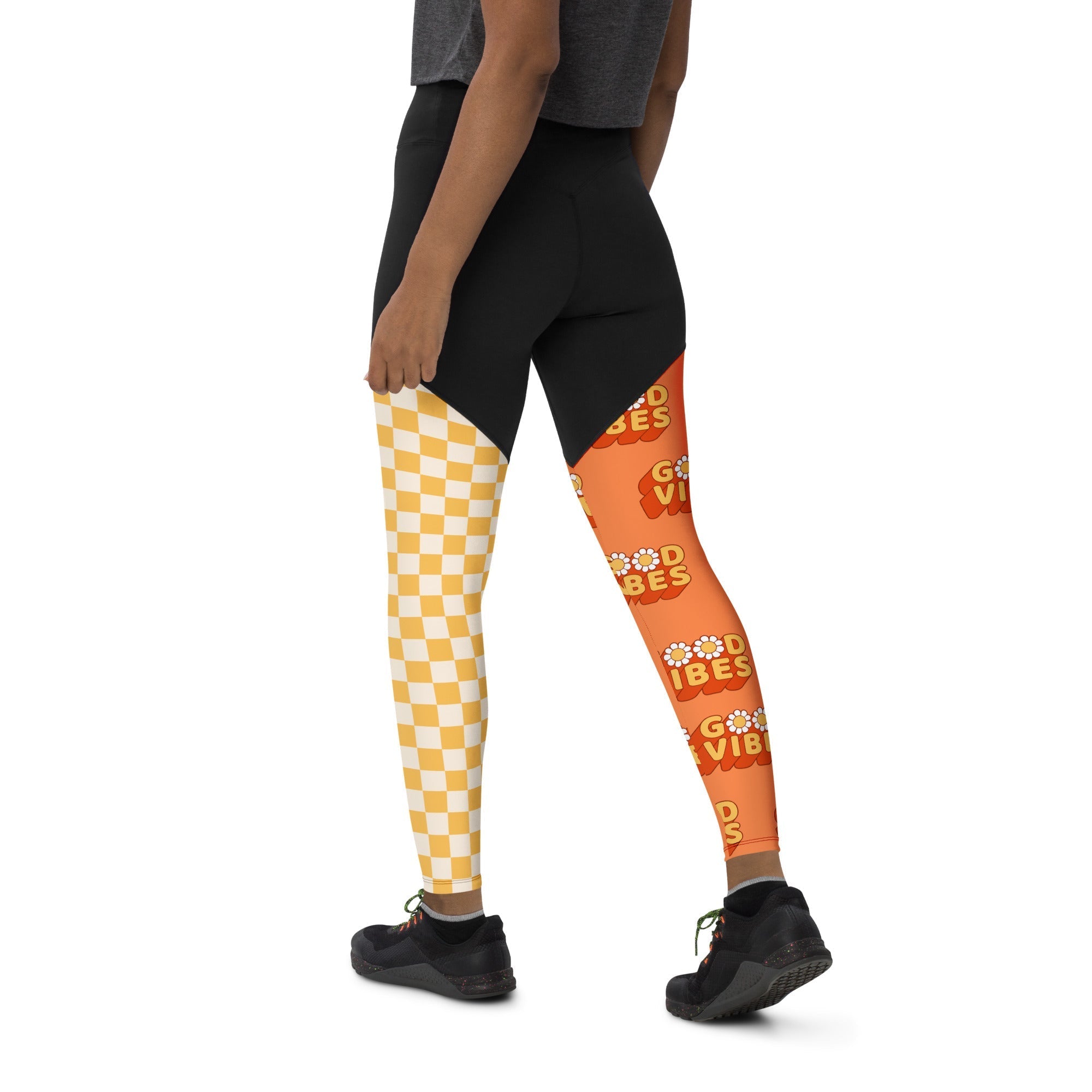 Two Patterned Hippie Compression Leggings