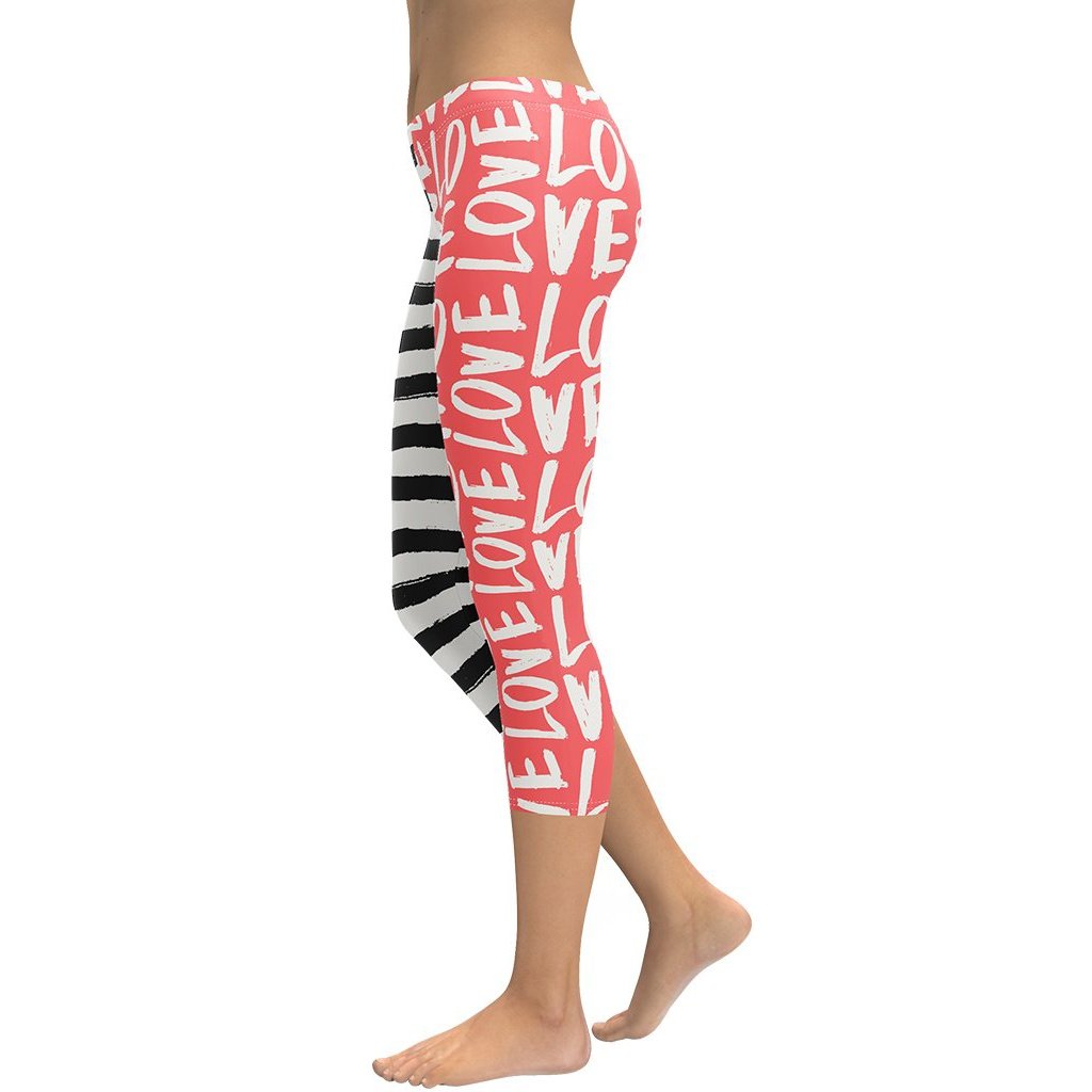 Two-Patterned Valentine's Day Capris