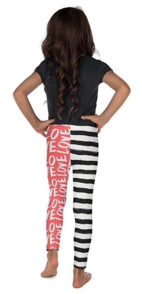 Two-Patterned Valentine's Day Kid's Leggings