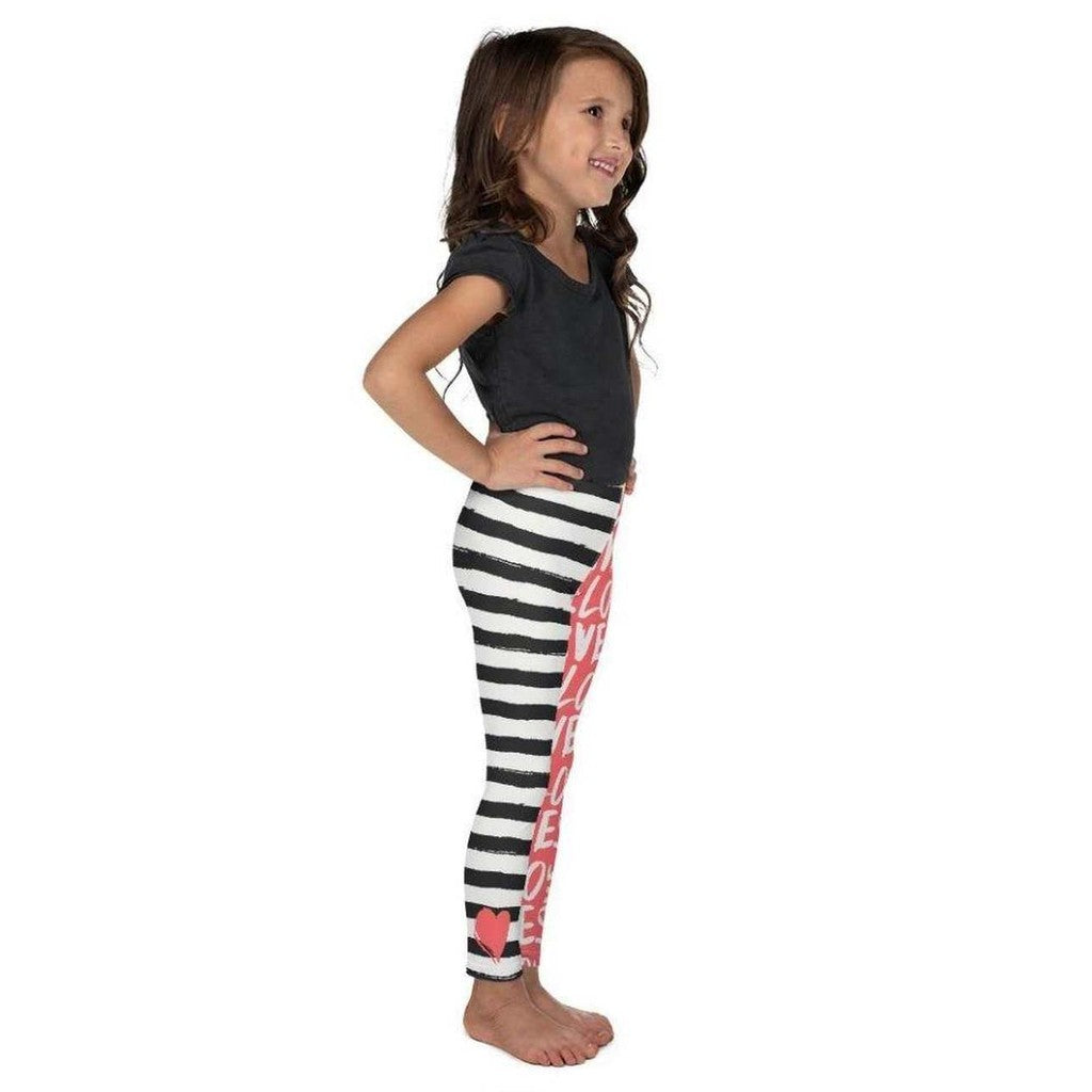 Two-Patterned Valentine's Day Kid's Leggings