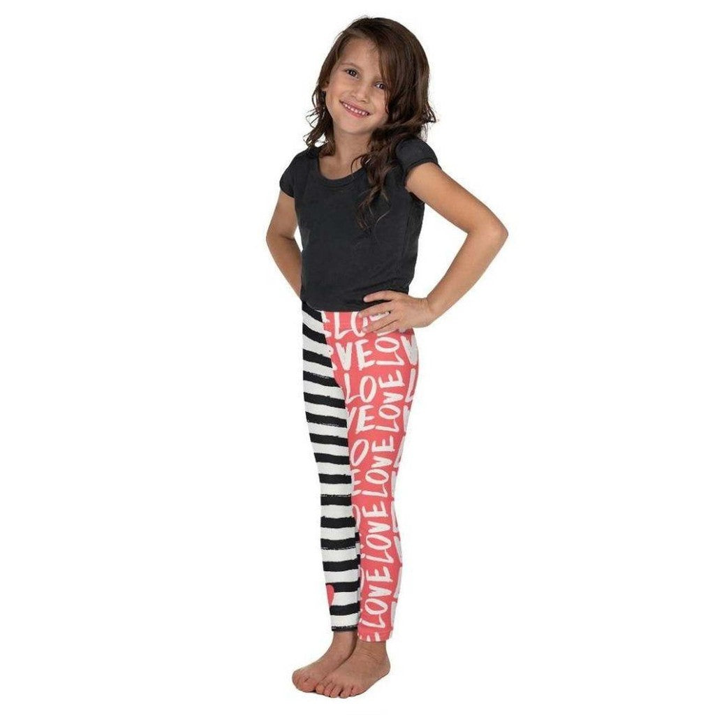 Two-Patterned Valentine's Day Kid's Leggings