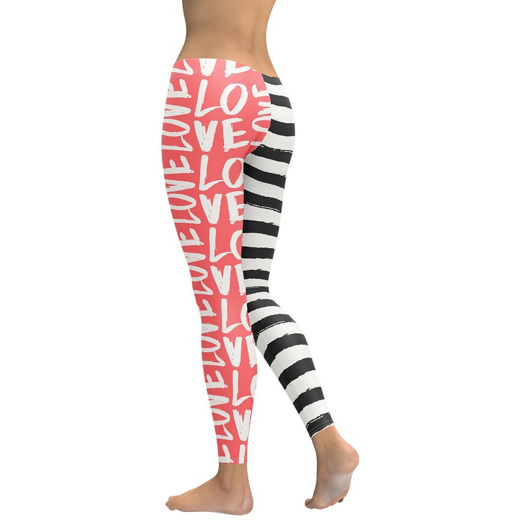 Two-Patterned Valentine's Day Leggings