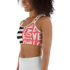 Two-Patterned Valentine's Day Sports Bra