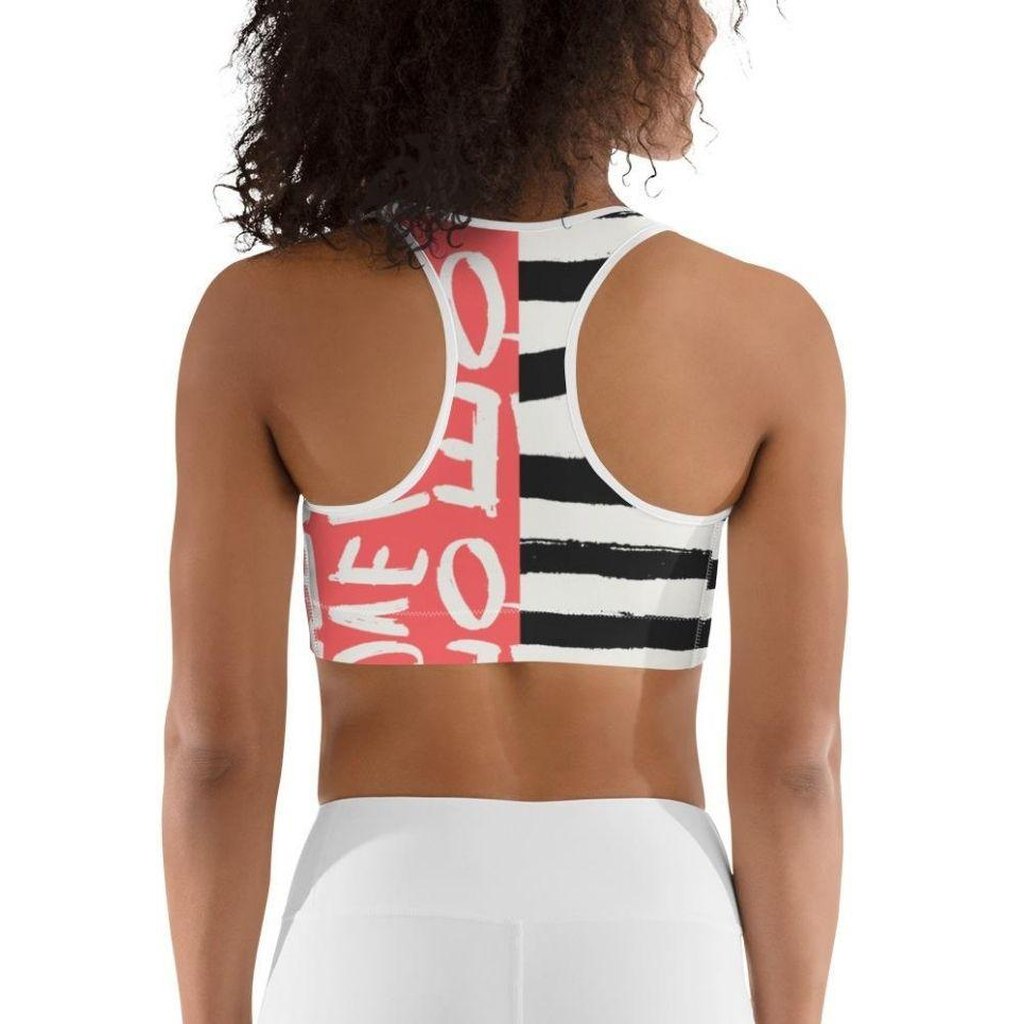 Two-Patterned Valentine's Day Sports Bra