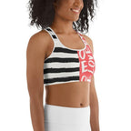 Two-Patterned Valentine's Day Sports Bra