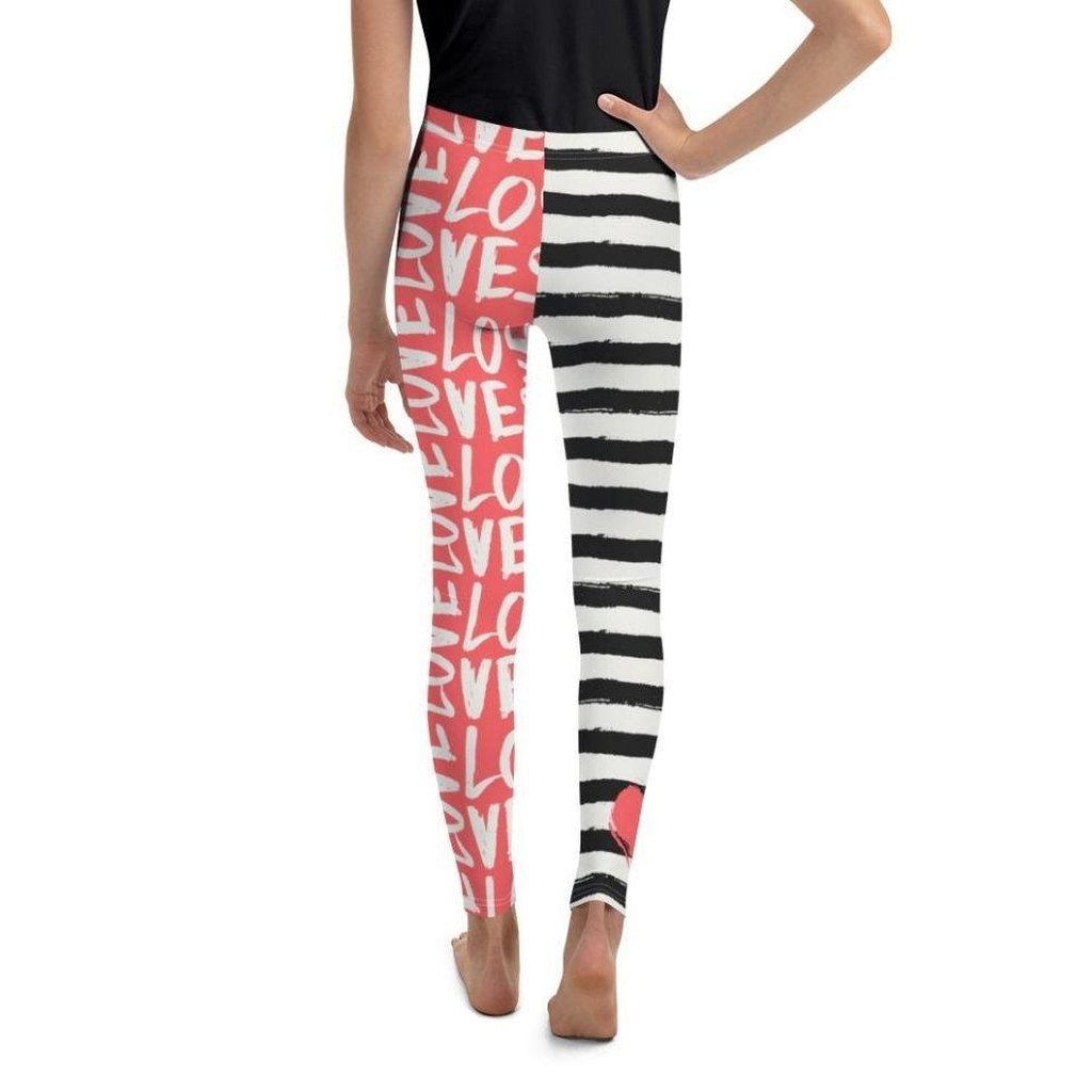Two-Patterned Valentine's Day Youth Leggings