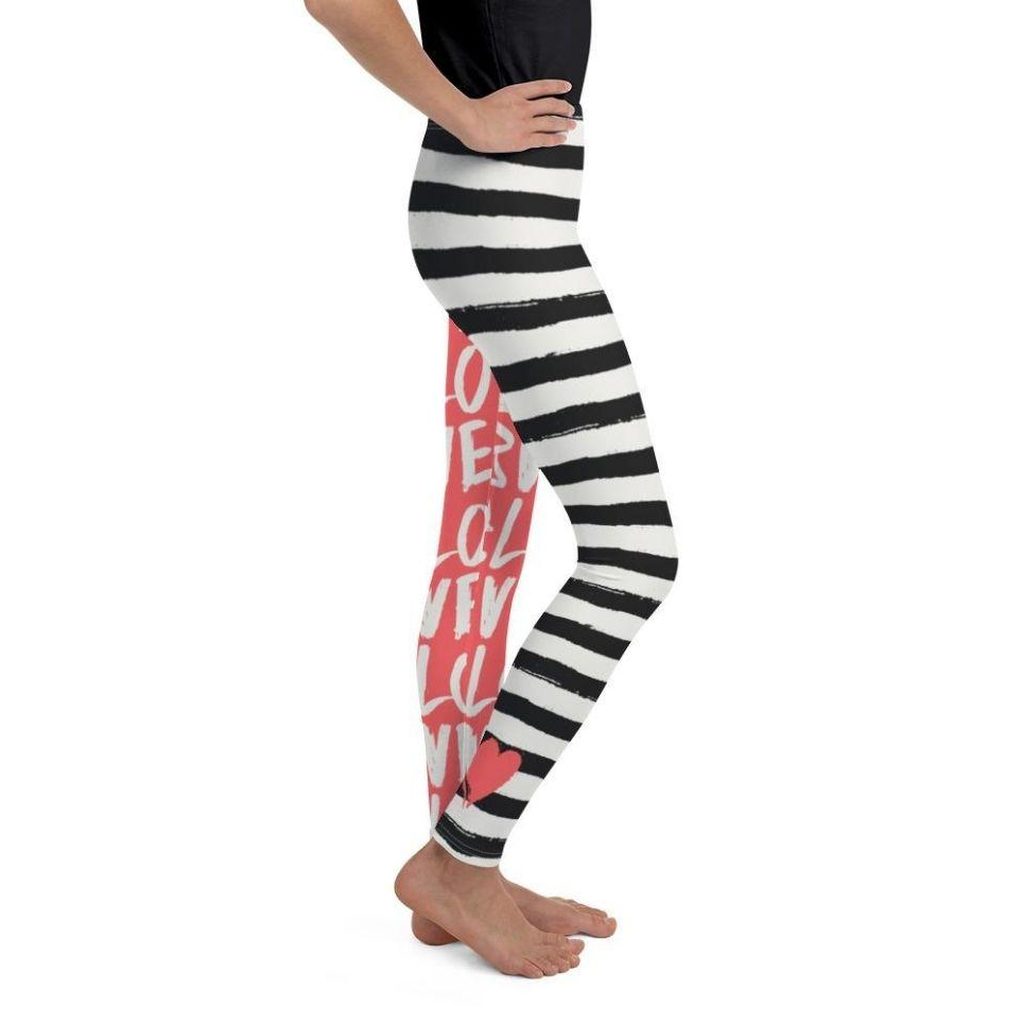 Two-Patterned Valentine's Day Youth Leggings