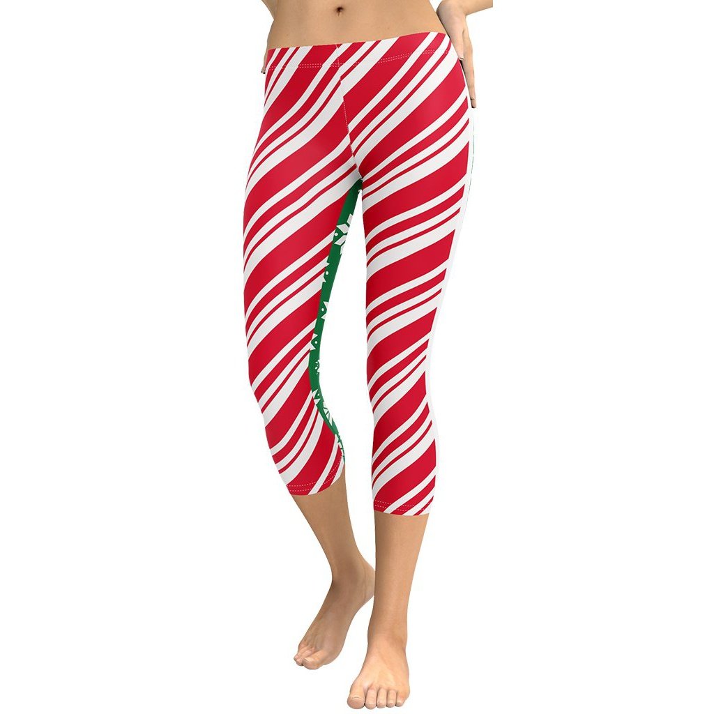 Two-Side Pattern Christmas Capris