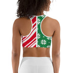 Two-Side Pattern Christmas Sports Bra