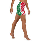 Two-Side Pattern Christmas Yoga Shorts