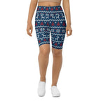 Ugly Christmas Biker Shorts