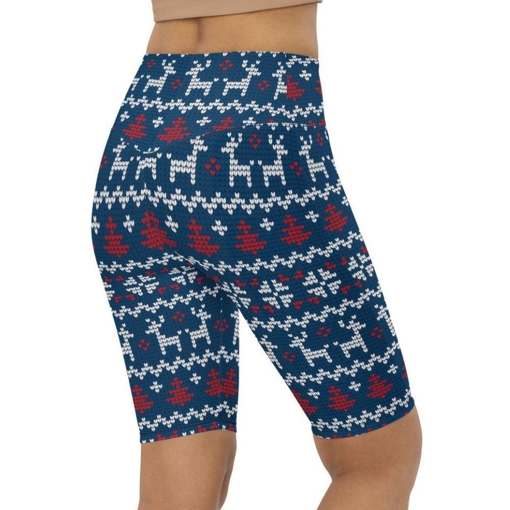 Ugly Christmas Biker Shorts