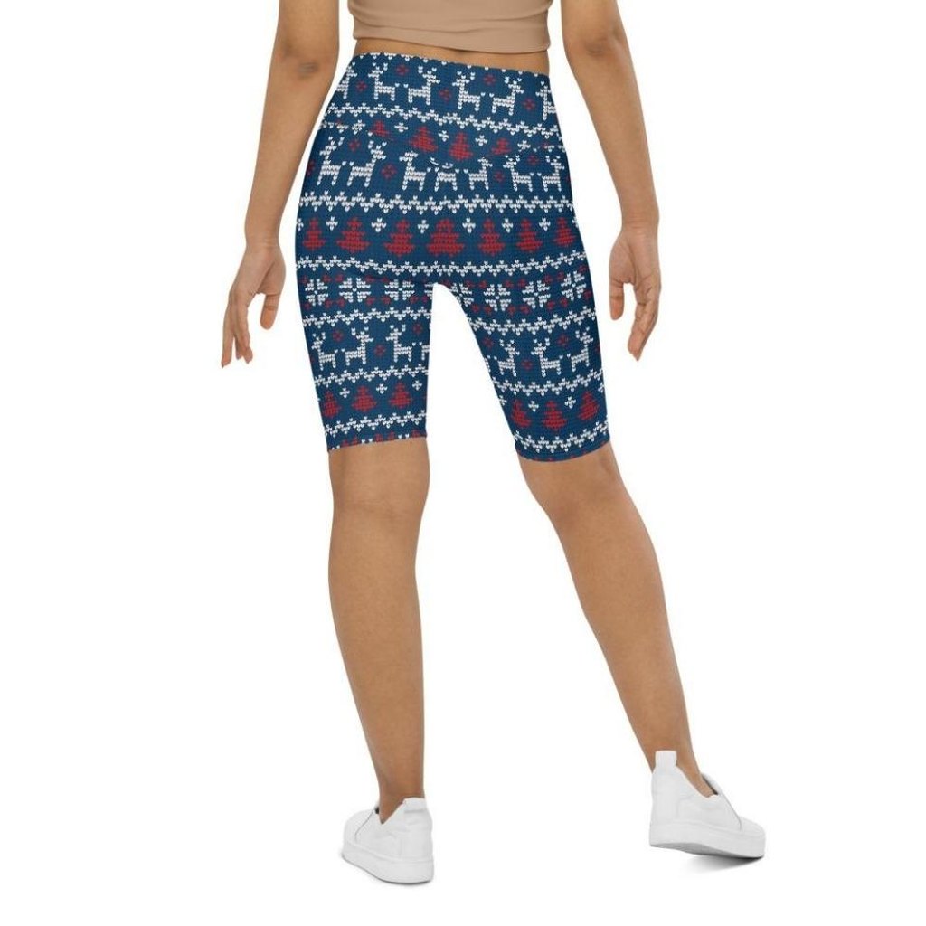 Ugly Christmas Biker Shorts