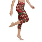Ugly Christmas Sweater Pattern Yoga Capris