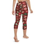 Ugly Christmas Sweater Pattern Yoga Capris
