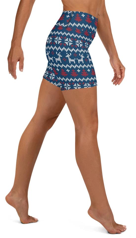Ugly Christmas Yoga Shorts