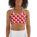 Valentine's Day Heart Sports Bra