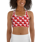 Valentine's Day Heart Sports Bra