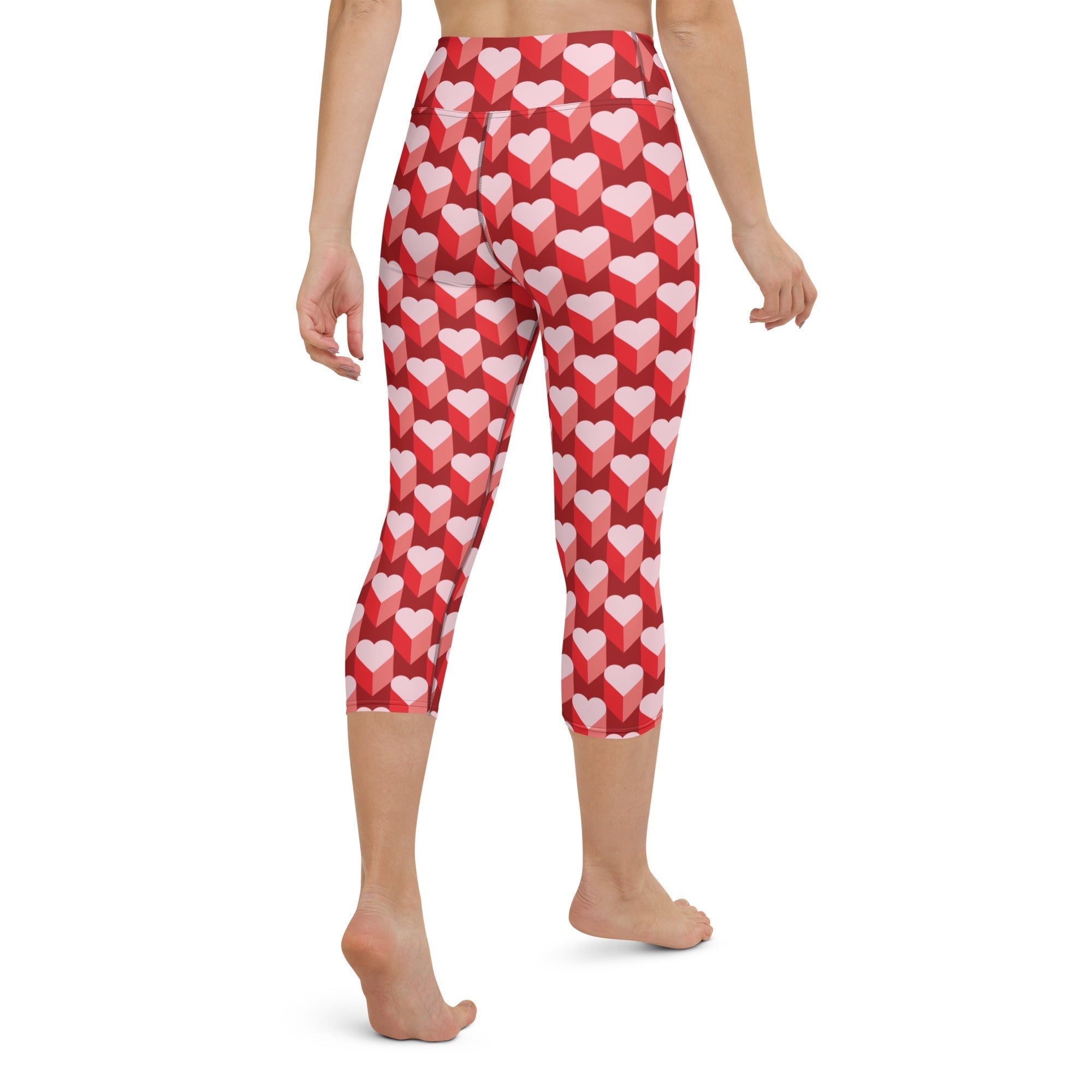 Valentine's Day Heart Yoga Capris