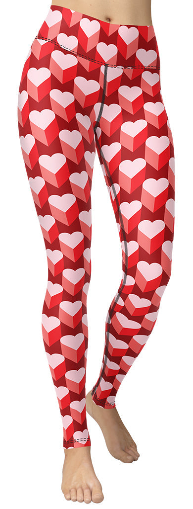 Valentine's Day Heart Yoga Leggings