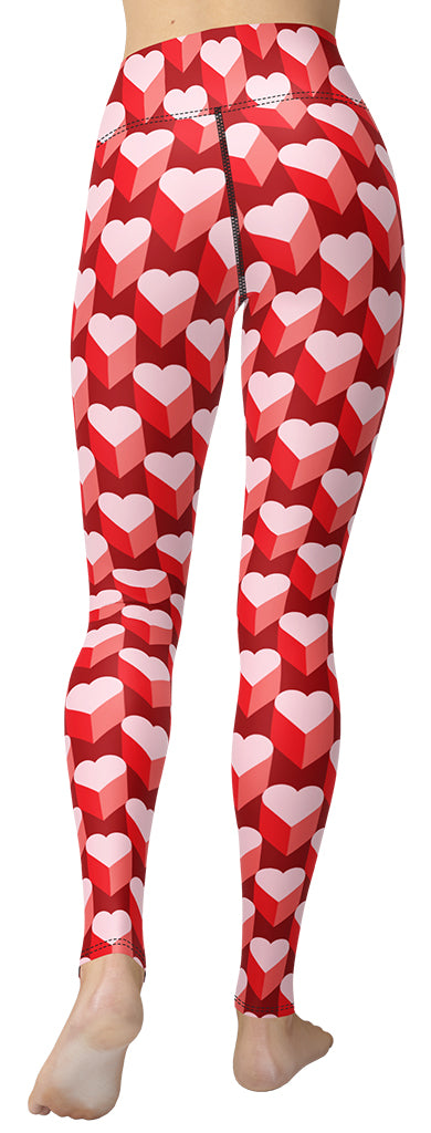 Valentine's Day Heart Yoga Leggings