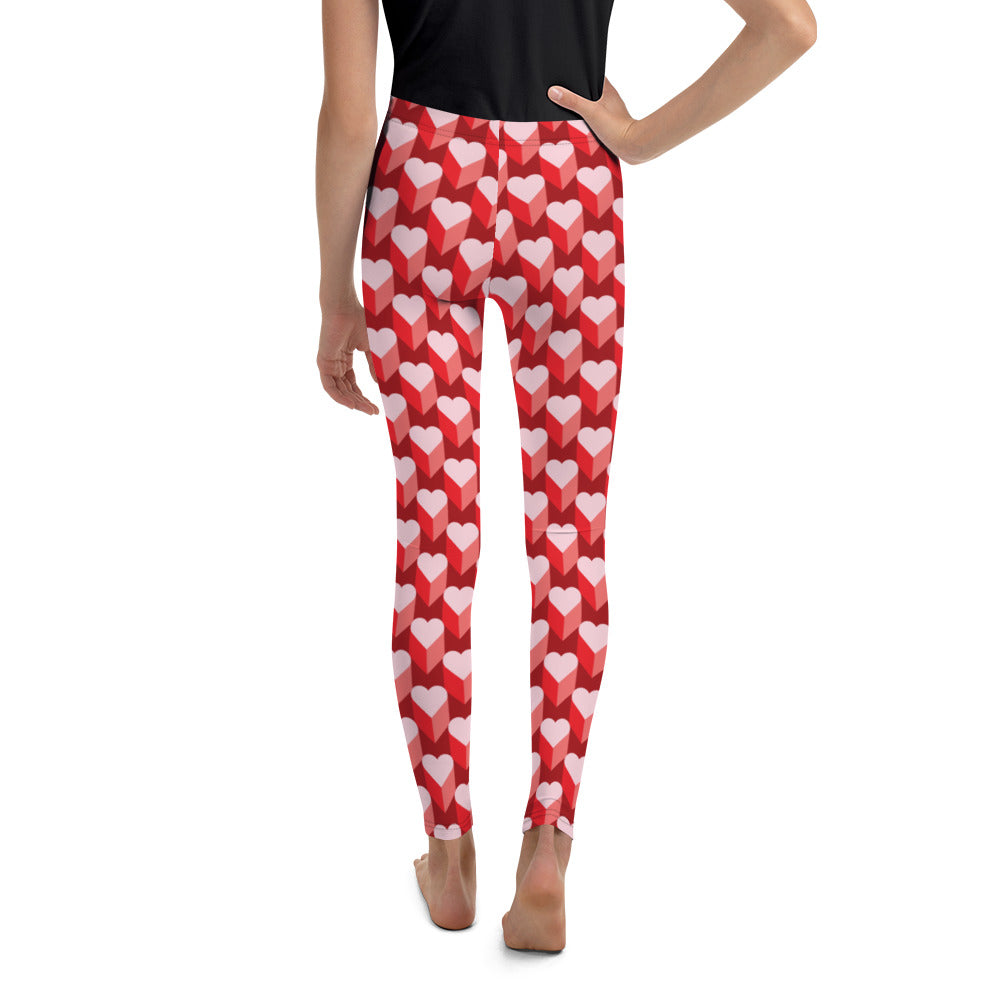 Valentine's Day Heart Youth Leggings