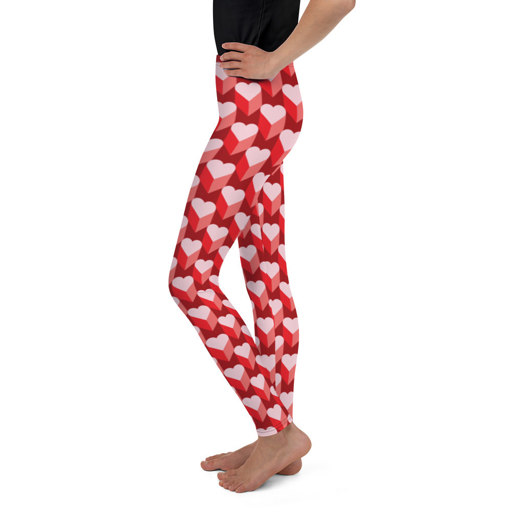 Valentine's Day Heart Youth Leggings