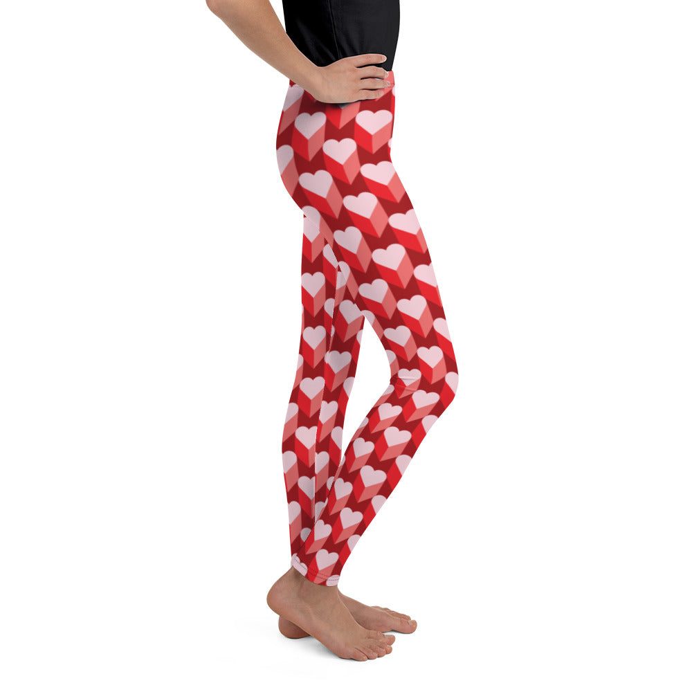 Valentine's Day Heart Youth Leggings