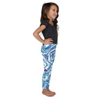 Vibrant Blue Marble Kid's Leggings