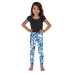 Vibrant Blue Marble Kid's Leggings