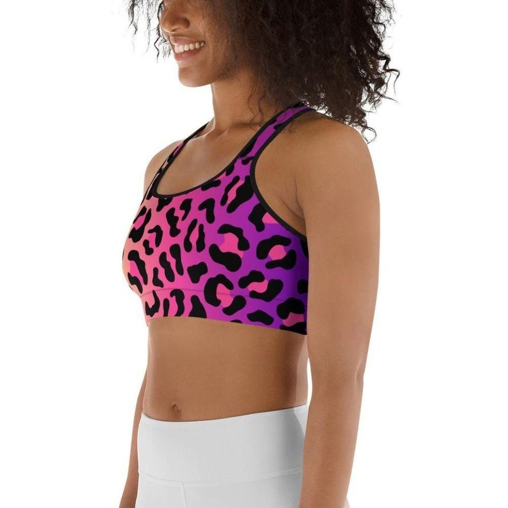 Vibrant Leopard Pint Sports Bra