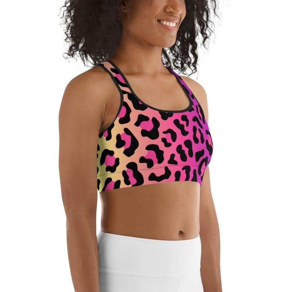 Vibrant Leopard Pint Sports Bra