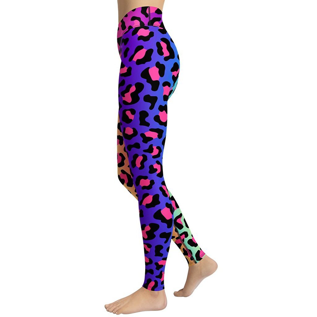 Vibrant Leopard Pint Yoga Leggings