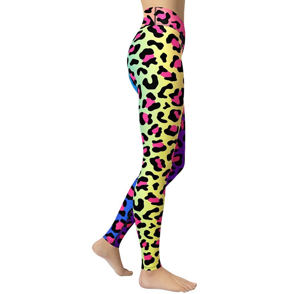 Vibrant Leopard Pint Yoga Leggings