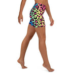 Vibrant Leopard Pint Yoga Shorts