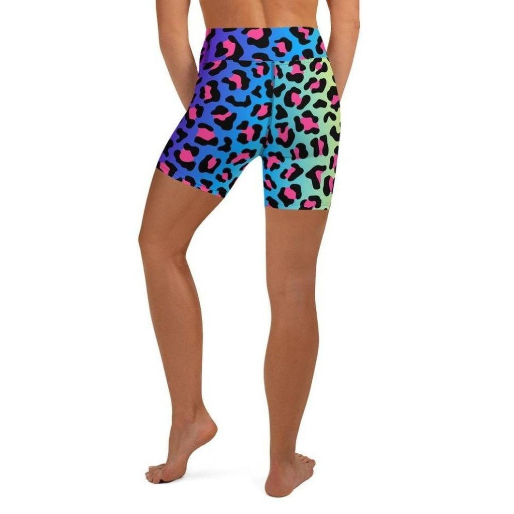 Vibrant Leopard Pint Yoga Shorts