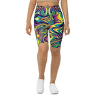 Vibrant Psychedelic Biker Shorts