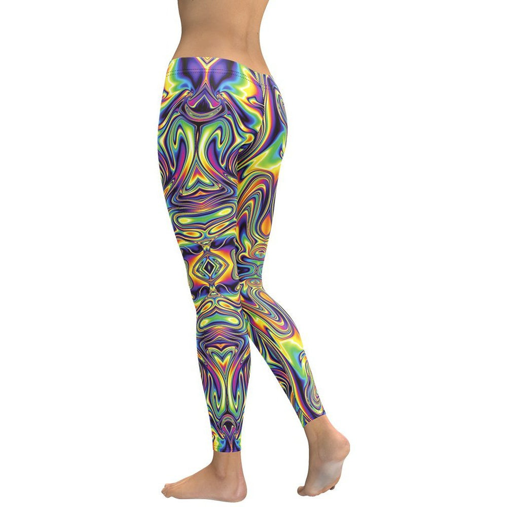 Flowing Patterned Vibrant Psychedelic Legging FIERCEPULSE