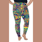 Vibrant Psychedelic Plus Size Leggings