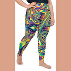 Vibrant Psychedelic Plus Size Leggings