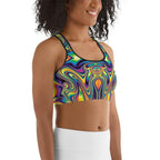 Vibrant Psychedelic Sports Bra