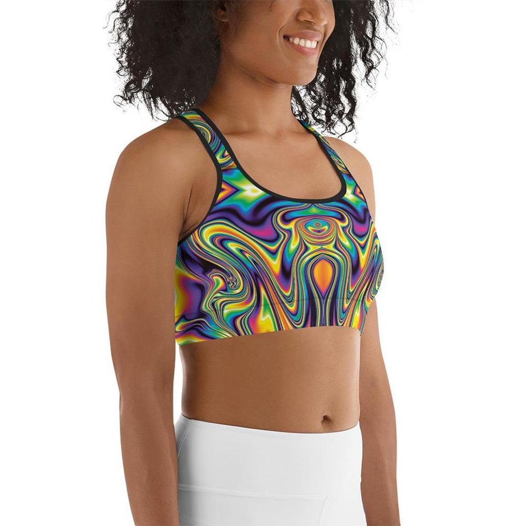 Vibrant Psychedelic Sports Bra