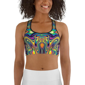 Vibrant Psychedelic Sports Bra