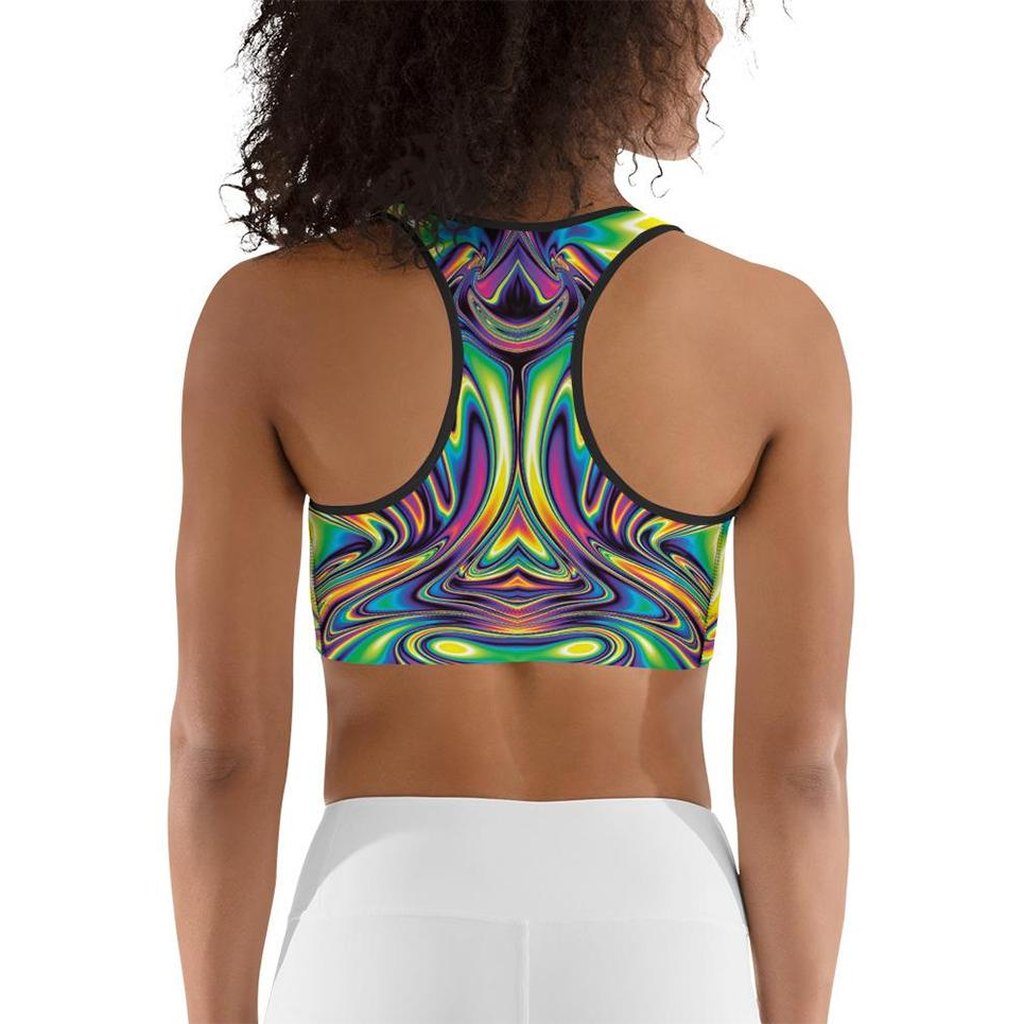 Vibrant Psychedelic Sports Bra