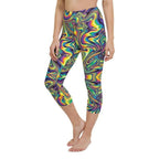 Vibrant Psychedelic Yoga Capris