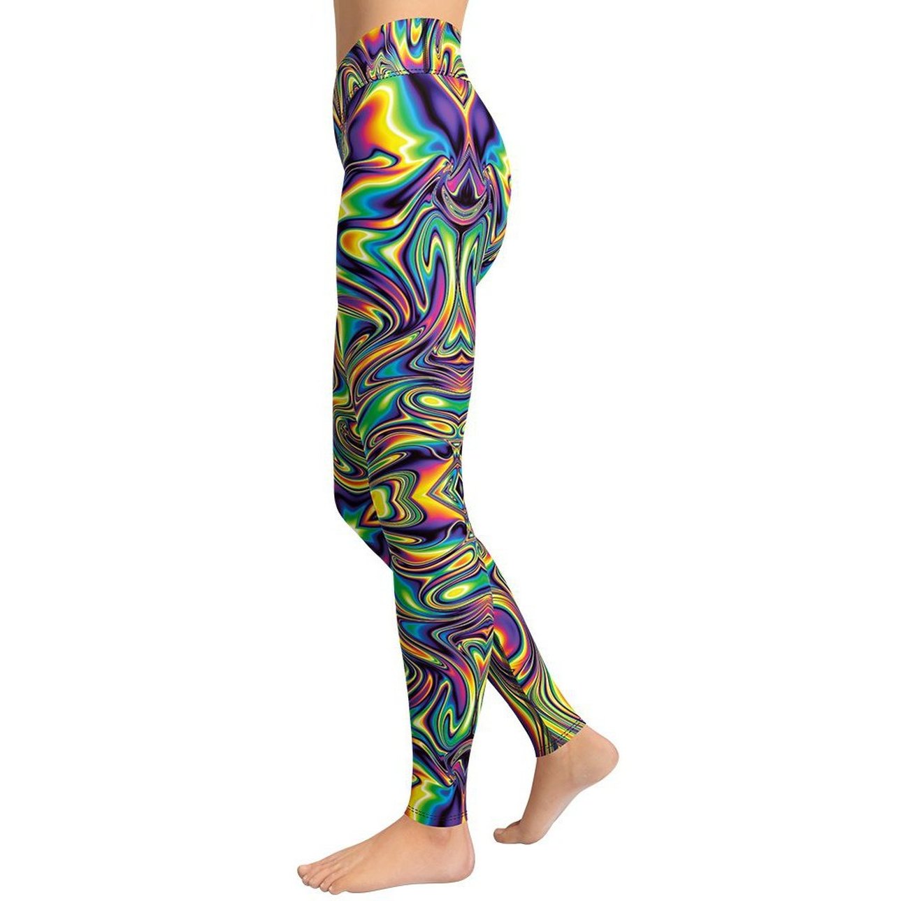 Vibrant Psychedelic Yoga Leggings