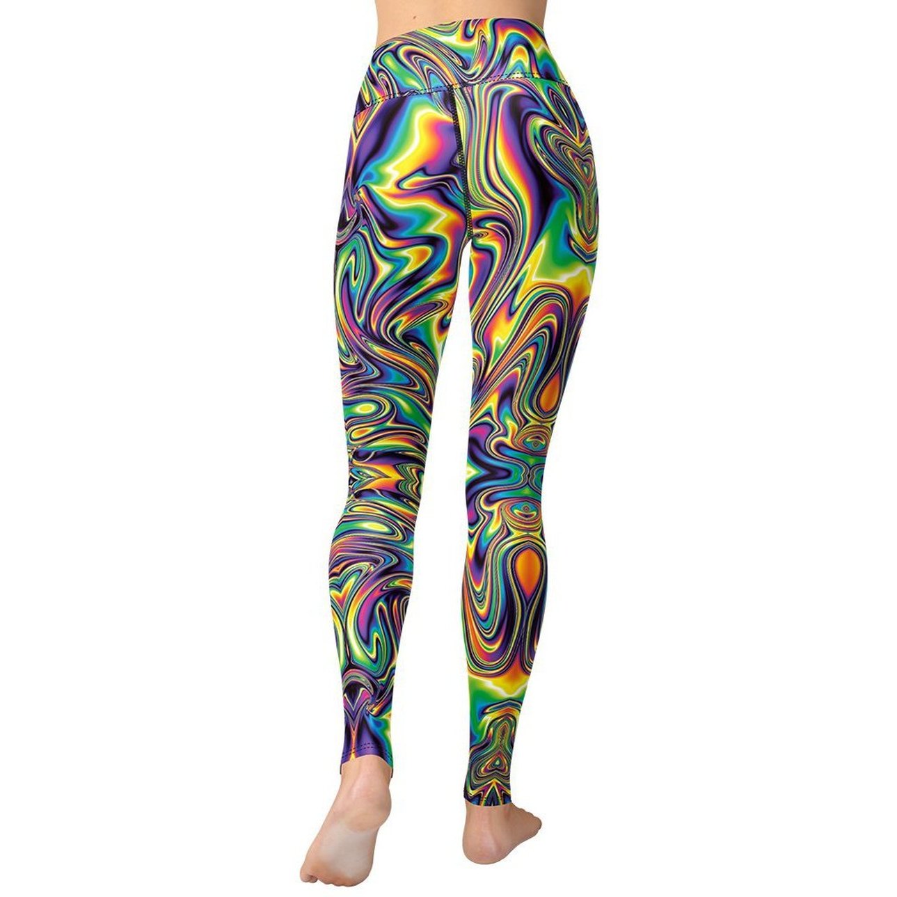 Vibrant Psychedelic Yoga Leggings
